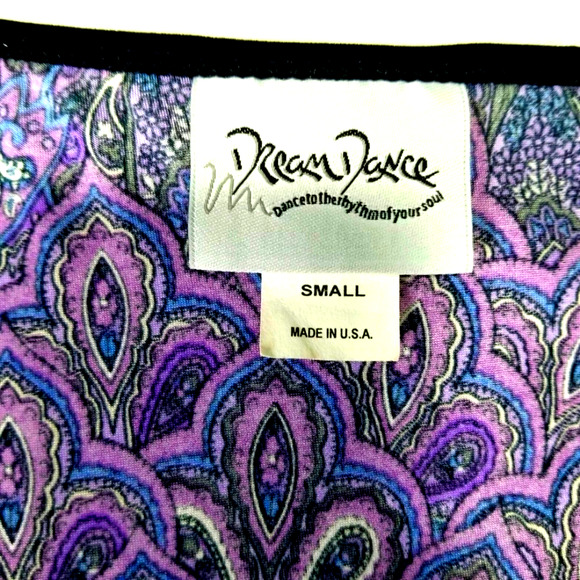 Dream Dance Peacock Dress Multicolor Purple Blue Sparkly Womens Small - Picture 4 of 7